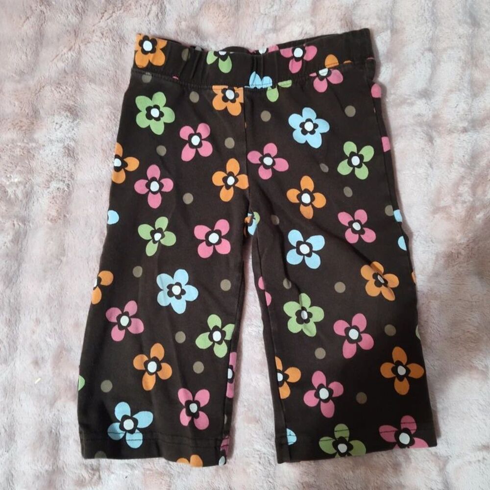 Gymboree Brown Floral Pants Baby Girl 6-9 mos